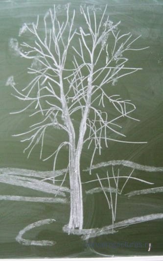 Cum de a desena un copac pentru copii, un blog grafic artist al unui novice marina o mică carte de gunoi