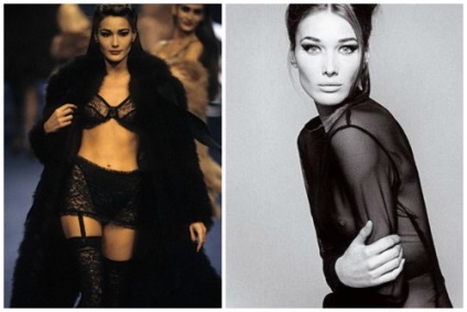 Carla Bruni előtt és után műanyag, fotó és videó modellek