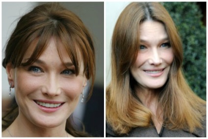 Carla Bruni înainte și după modelele din plastic, foto și video