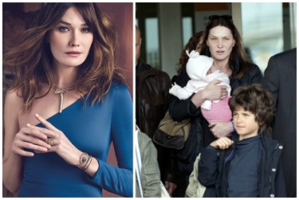 Carla Bruni înainte și după modelele din plastic, foto și video