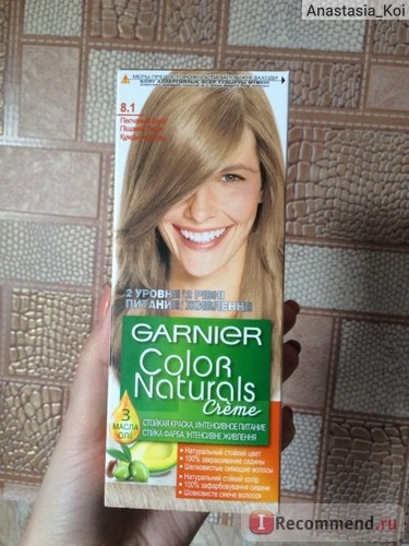 Vopsea pentru par garnier color naturals crema - «garnier color naturals 8