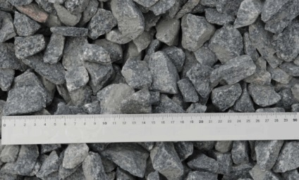 Greutatea în vrac a pietrei sfărâmate 10 20, 20 40, 40 70, moloz negru