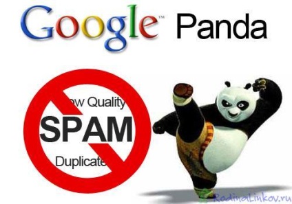 Panda a ieșit afișând un site de sub filtru - promovarea site-ului cu articole cu eternitate