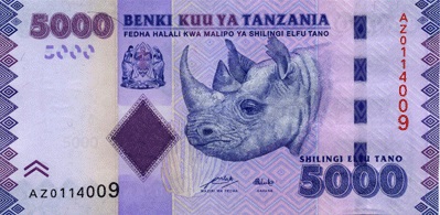 Shilling din Tanzania, banii lumii