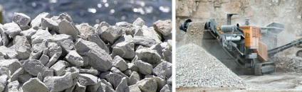 Greutatea specifică a pietrei sfărâmate de diferite fracțiuni 5-20, 20-40, 40-70