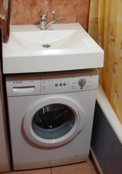 Chiuveta deasupra mașinii de spălat, tipurile și regulile de alegere