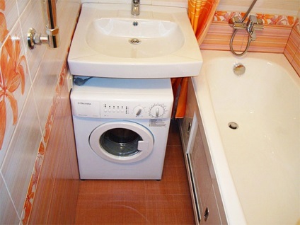 Chiuveta deasupra mașinii de spălat, tipurile și regulile de alegere