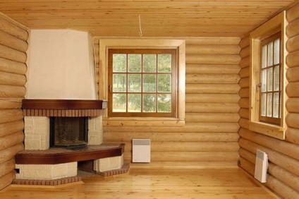 Opțiuni pentru finisarea unei case din lemn în interiorul unei idei de fotografie