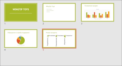 Selectarea unei vizualizări pentru o activitate în PowerPoint