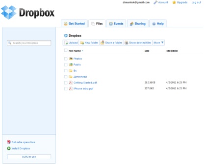 Mindent a dropbox