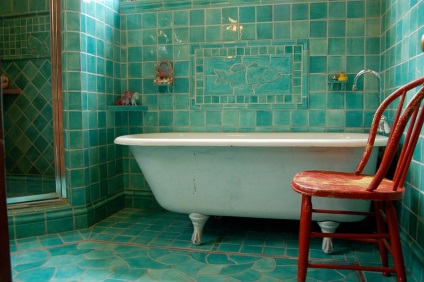 25 de interioare uimitoare de baie în culori turcoaz