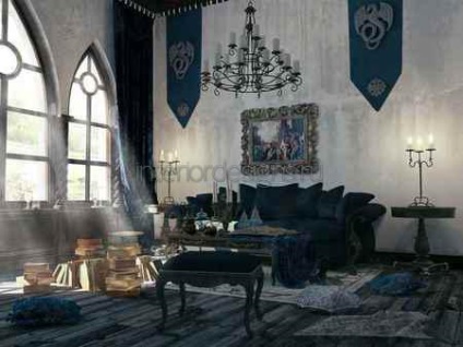 Designul livingului în stil gotic - cum să recreeze anturajul unui vechi castel