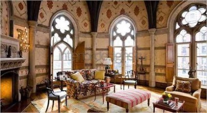 Designul livingului în stil gotic - cum să recreeze anturajul unui vechi castel