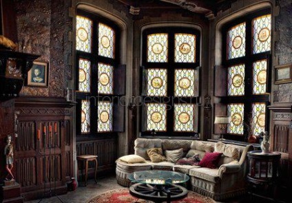 Designul livingului în stil gotic - cum să recreeze anturajul unui vechi castel
