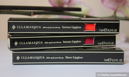 Illamasqua pure lipgloss - provoca, intens lipgloss - bella-donna, amanta - comentarii