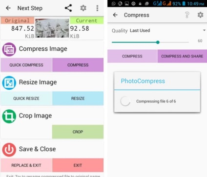 Cum de a comprima fotografii pe Android-smartphone