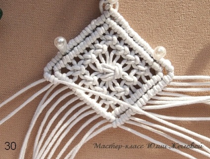 Mk macrame pendant-rombos - târg de maeștri - manual, manual