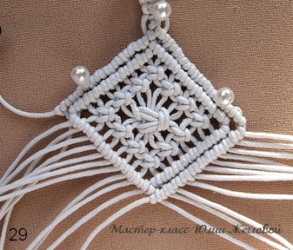 Mk macrame pendant-rombos - târg de maeștri - manual, manual