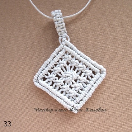 Mk macrame pendant-rombos - târg de maeștri - manual, manual