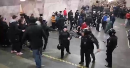 Moscova, știri, poliția reținut în metrou mai mult de 10 fani înainte de meci - Spartak - Tsska