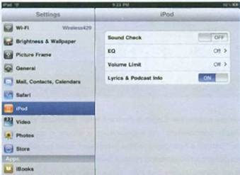 Setarea sunetului în iPad