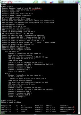 Configurarea ospf pe cisco