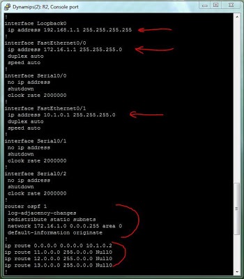 Configurarea ospf pe cisco