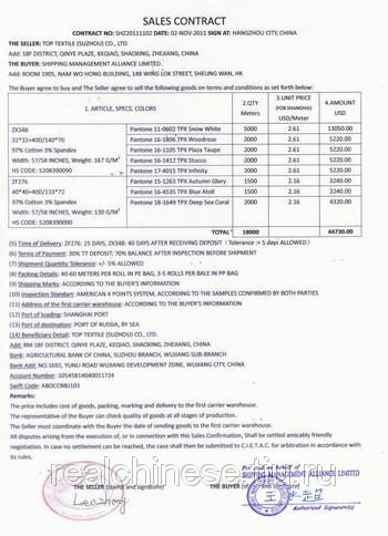 Caracteristici de achiziții de țesături în China