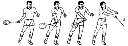 Prima lovitura de badminton (efectuarea unui feed in badminton)