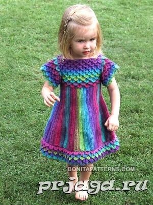 Rochie și sarafan pentru fete cu ace de tricotat sau croșetat