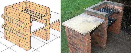 Aranjament la grătar cu desene din zidărie din cărămidă