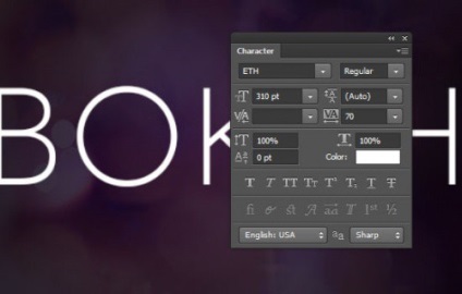 Efect simplu bokeh pentru text, photoshop