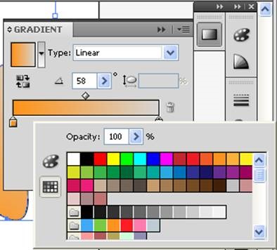 Lucrul cu un gradient în Adobe Illustrator