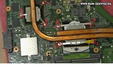 Szétszerelés, tisztítás por és cseréje termikus zsír laptop Asus a53s