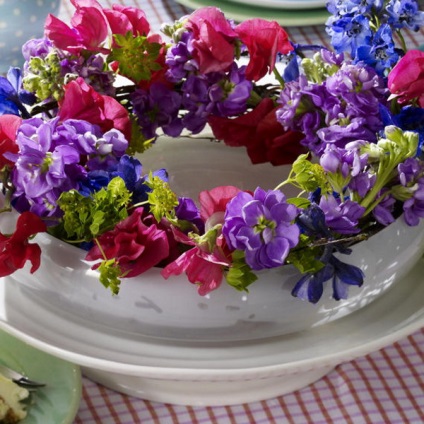 Романтична флористика флорални венци - 38 идеи за лято посуда