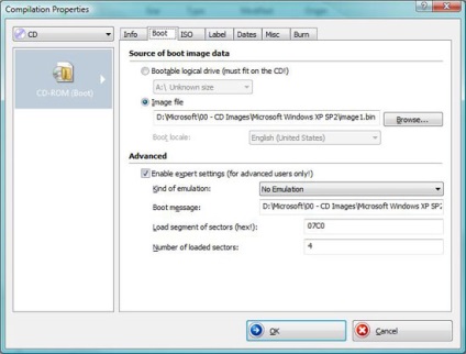 Rendszerindító lemez létrehozása Windows XP SP3 verzióval