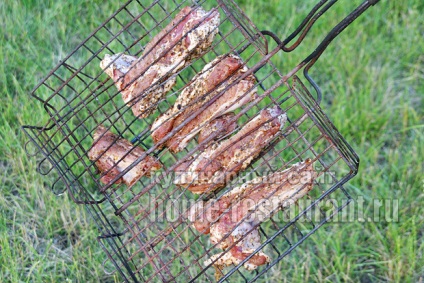 Sertésborda a grill recept egy fotó