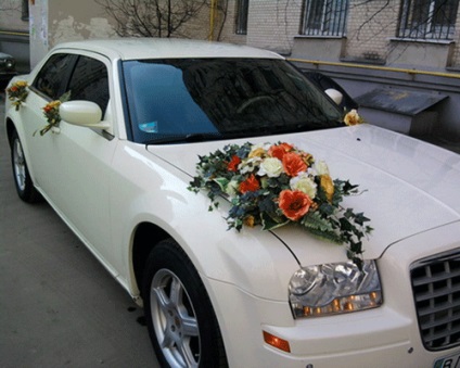 Decorarea mașinilor de nuntă cu mâinile proprii - 13 februarie 2011 - magazin on-line de pălării și pălării de nuntă