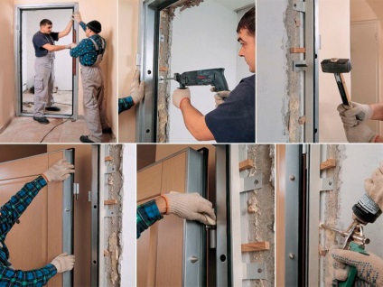 Instalarea ușii metalice de intrare cu mâinile, evidențierea și detaliile tehnice