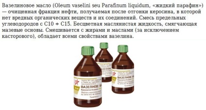 Aplicarea uleiului de vaselină pentru constipație la copii, adulți, femei gravide