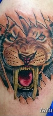 Înțeles tattoo saber-toothed tiger meaning, story, photo, sketches