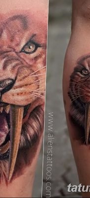 Înțeles tattoo saber-toothed tiger meaning, history, photo, sketches