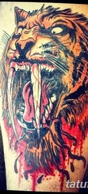 Înțeles tattoo saber-toothed tiger meaning, story, photo, sketches