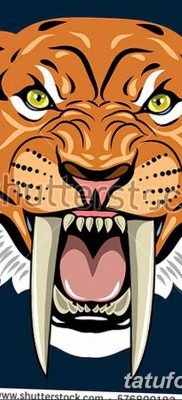 Înțeles tattoo saber-toothed tiger meaning, story, photo, sketches