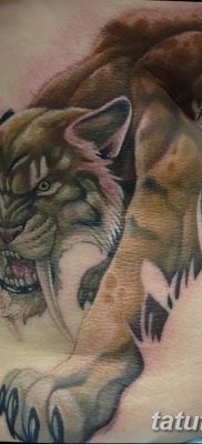 Înțeles tattoo saber-toothed tiger meaning, story, photo, sketches