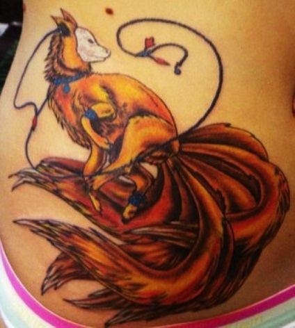 A tetoválás (tetoválás) jelentése egy róka