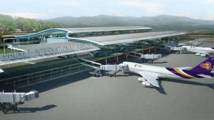 Schema de aeroport din Phuket și consiliul de sosire și plecare