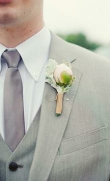 Boutonniere de la fotografie bujorului, idei cum să vă faceți propriile mâini