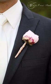 Boutonniere de la fotografie bujorului, idei cum să vă faceți propriile mâini