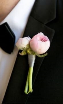 Boutonniere de la fotografie bujorului, idei cum să vă faceți propriile mâini